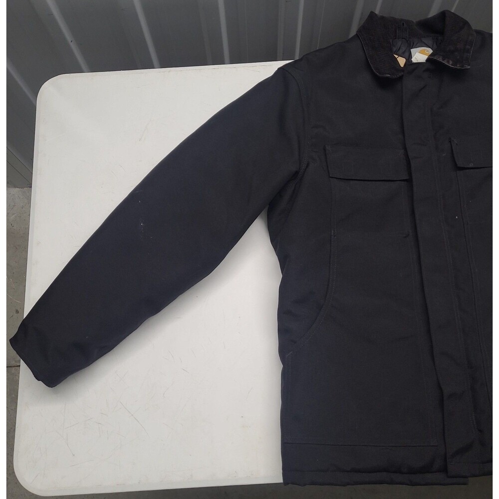 Vtg Carhartt C55 Yukon Extremes Arctic-Quilt Lined Chore Coat Corduroy Collar - Picture 6 of 12